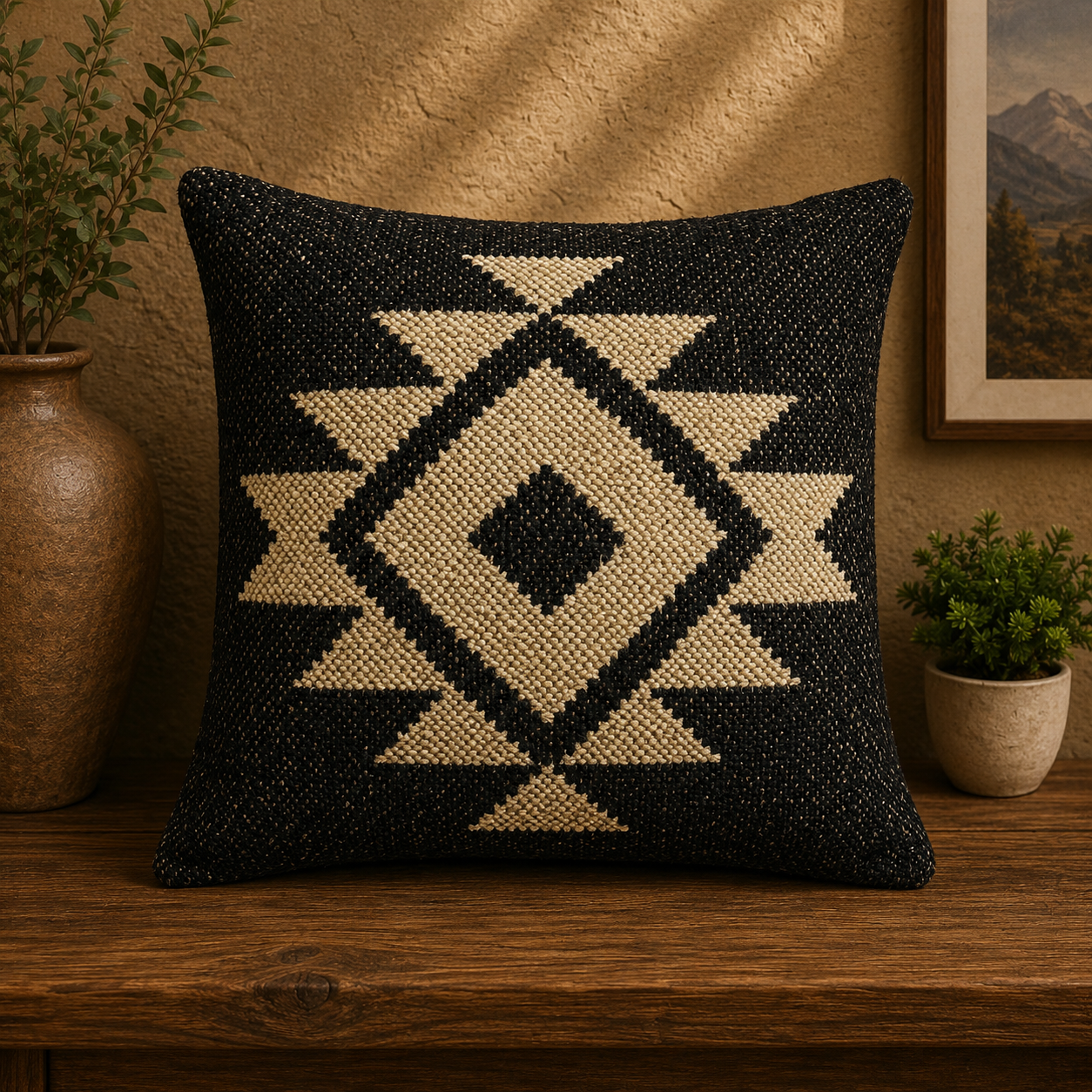Star Diamond Kilim Cushion Cover